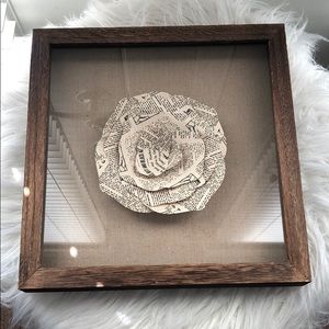 Set of 3 Newspaper Flower Wall Art